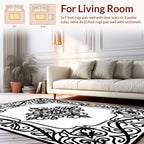 Intricate Floral Scrollwork Design Rug
