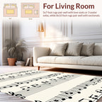 Musical Notes Patterned Design Rug