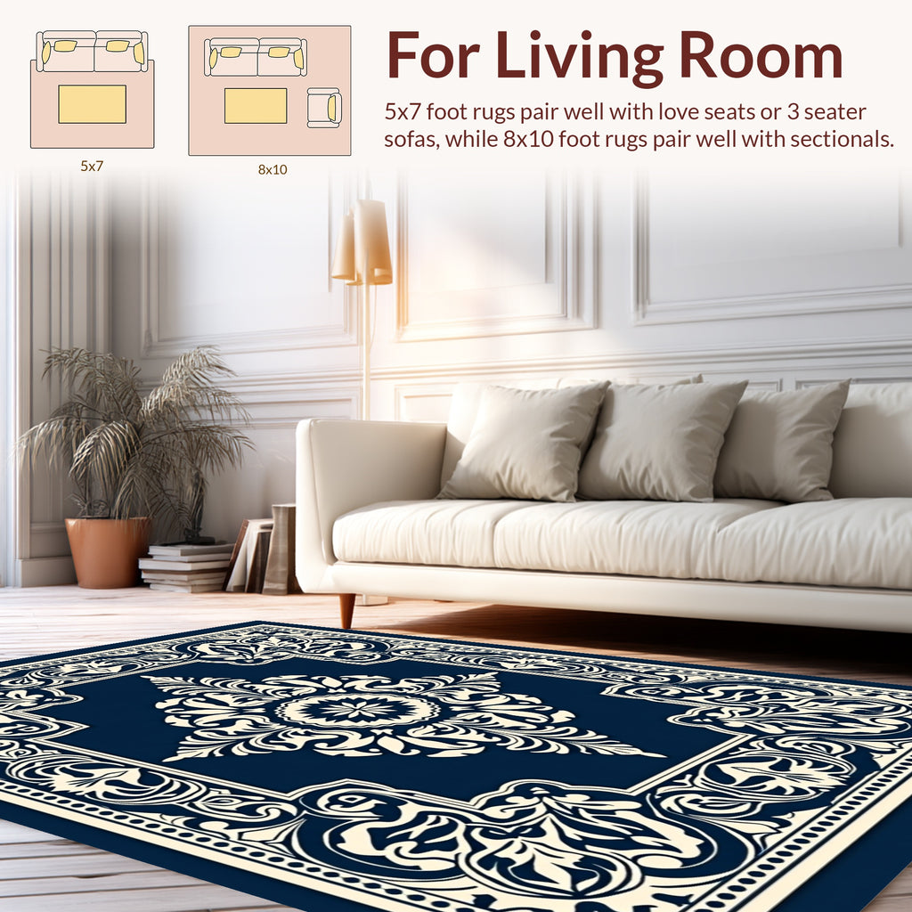 Classic Floral Acanthus Leaf Design Rug