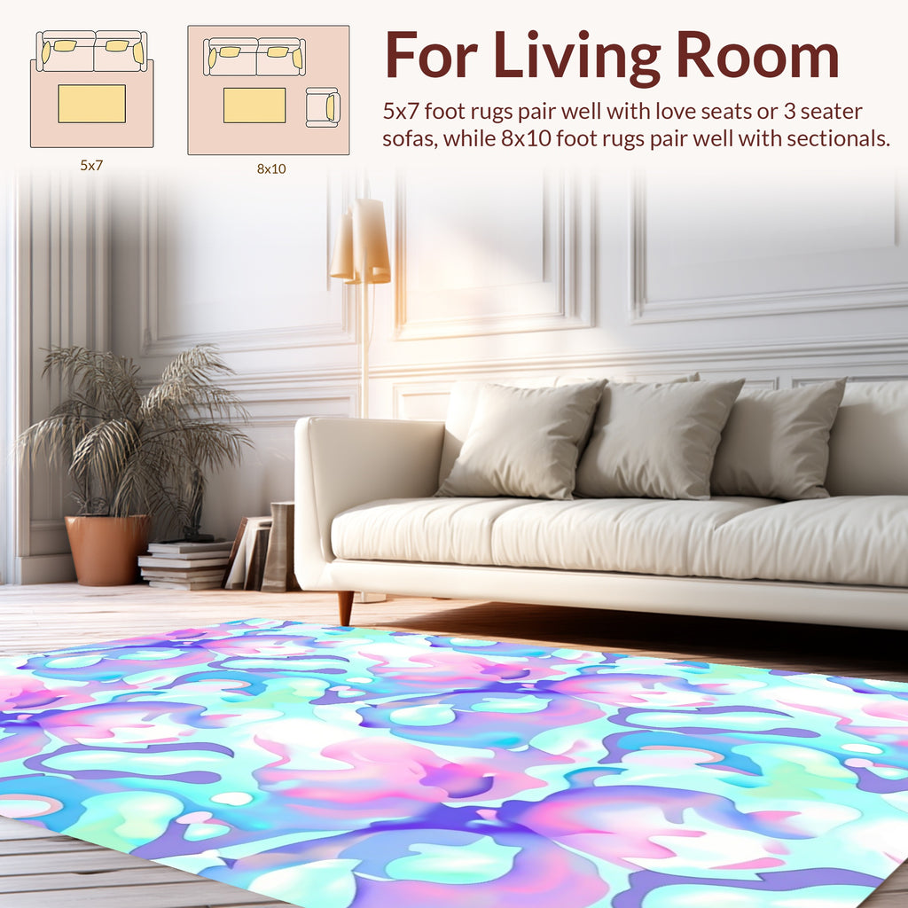Iridescent Abstract Blend Design Rug