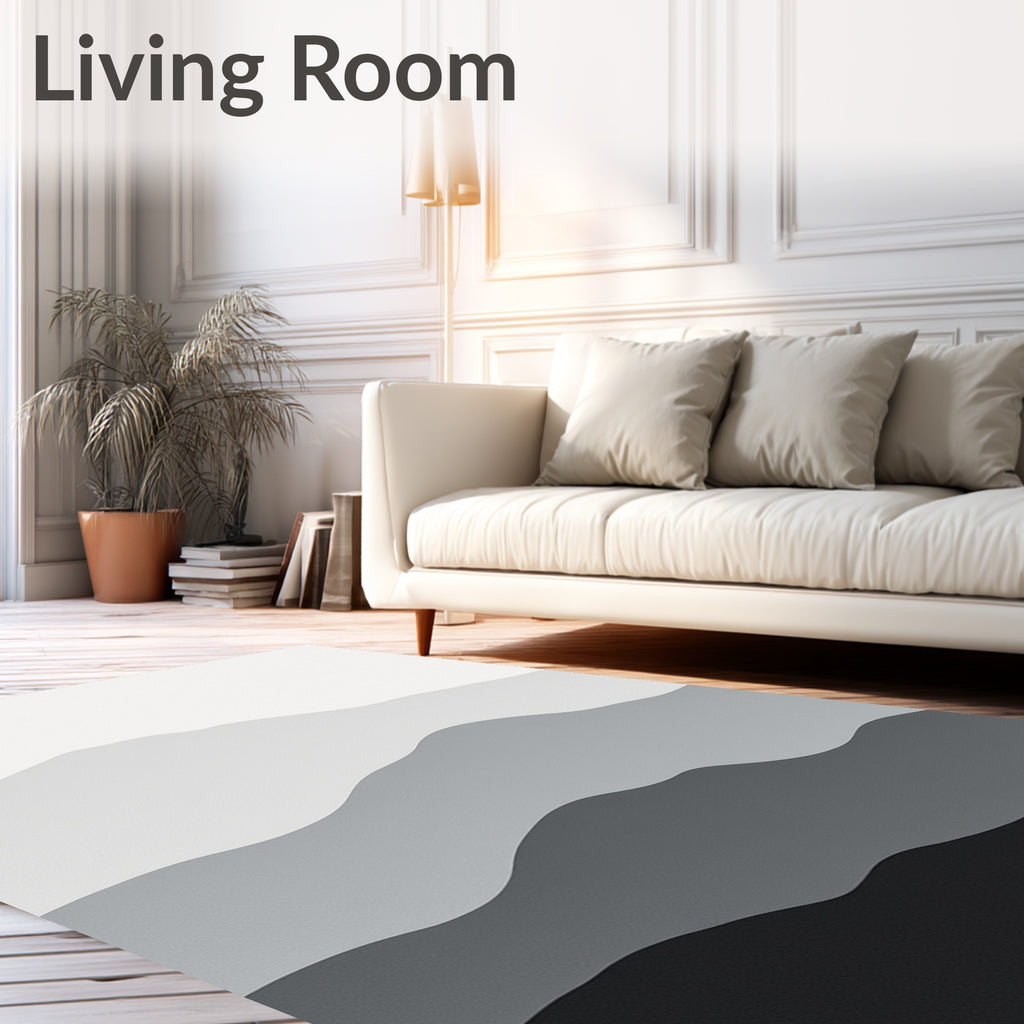Minimalist Abstract Mountain Layers Rug