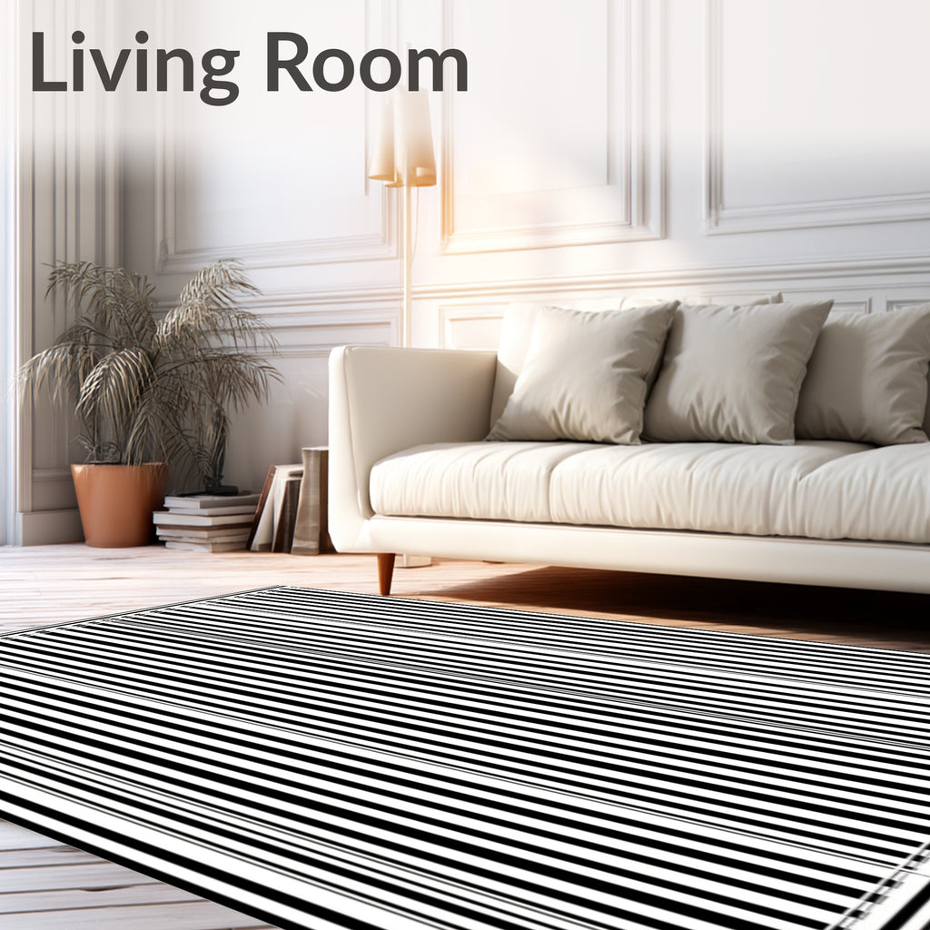 Bold Vertical Stripe Pattern Rug