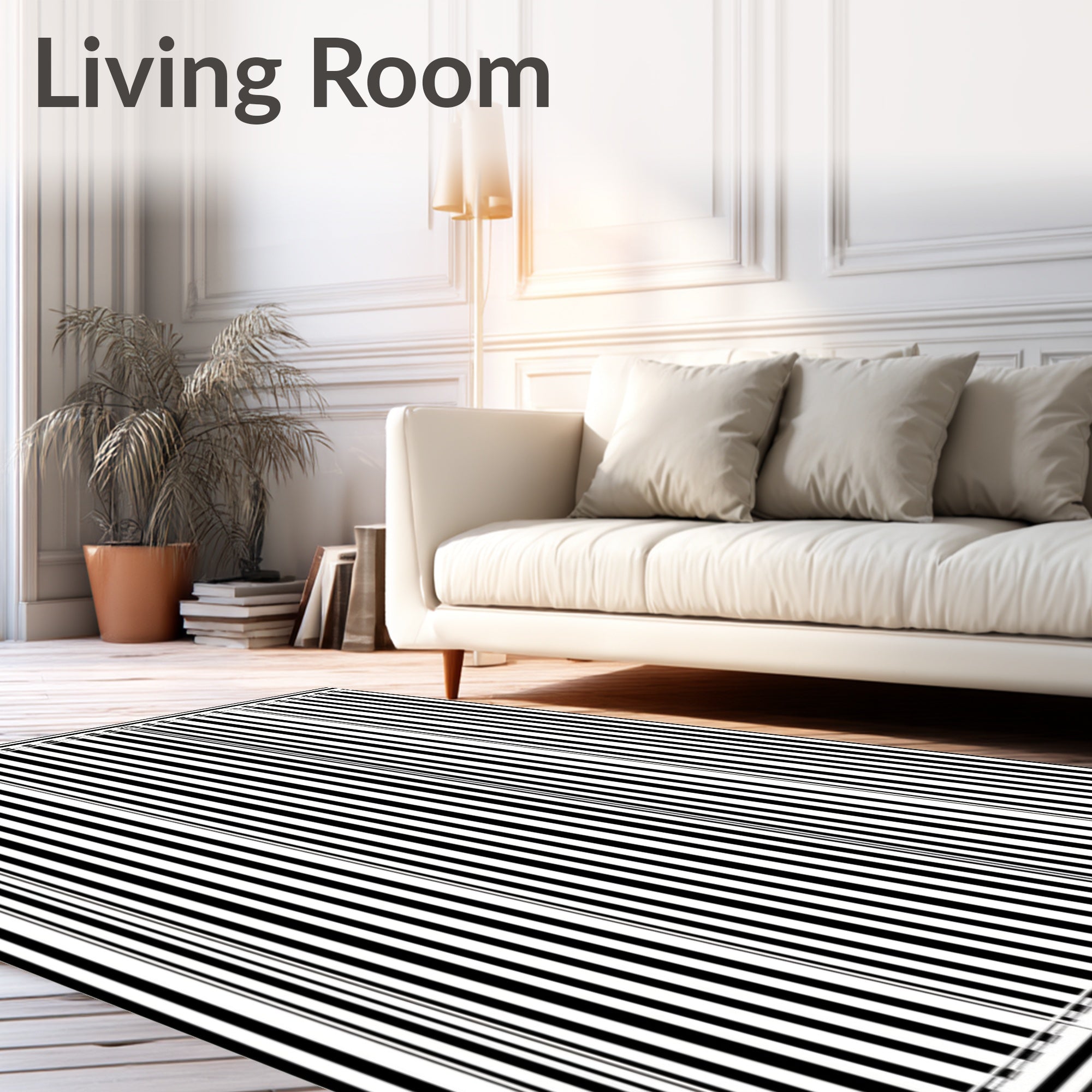 Bold Vertical Stripe Pattern Rug