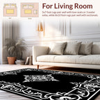 Ornate Floral Border Design Rug