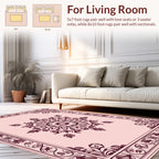 Ornate Floral Mandala Border Design Rug