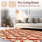 Art Nouveau Floral Swirl Pattern Rug