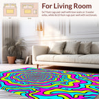 Psychedelic Swirl Neon Pop Rug