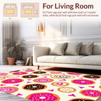 Fun Donut Pattern Delight Rug