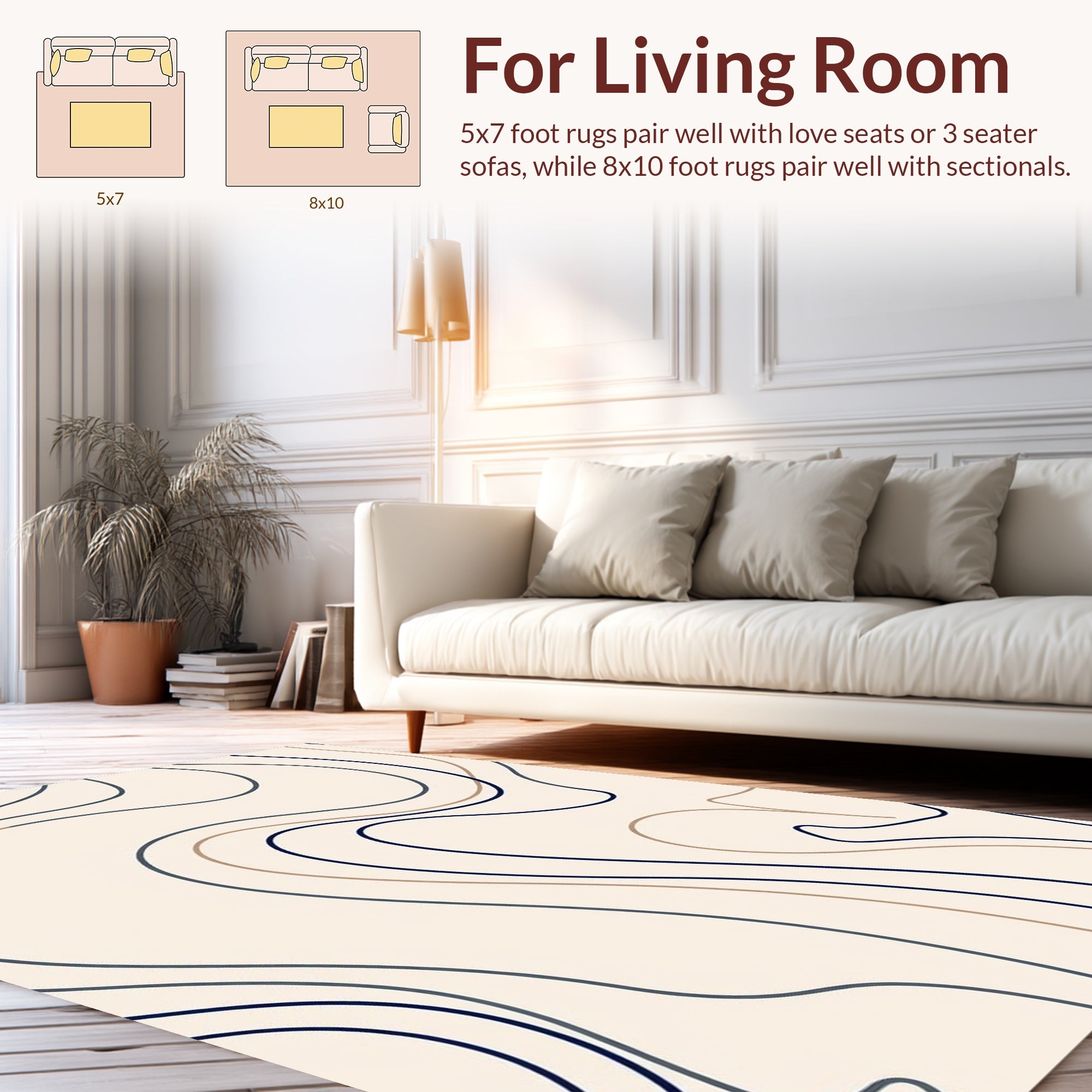 Abstract Swirl Pattern Rug