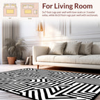 Abstract Line Maze Pattern Rug