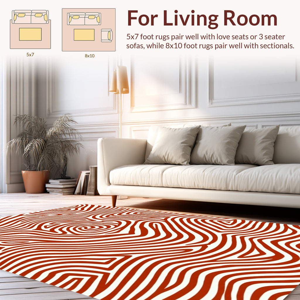 Abstract Swirl Pattern Rug