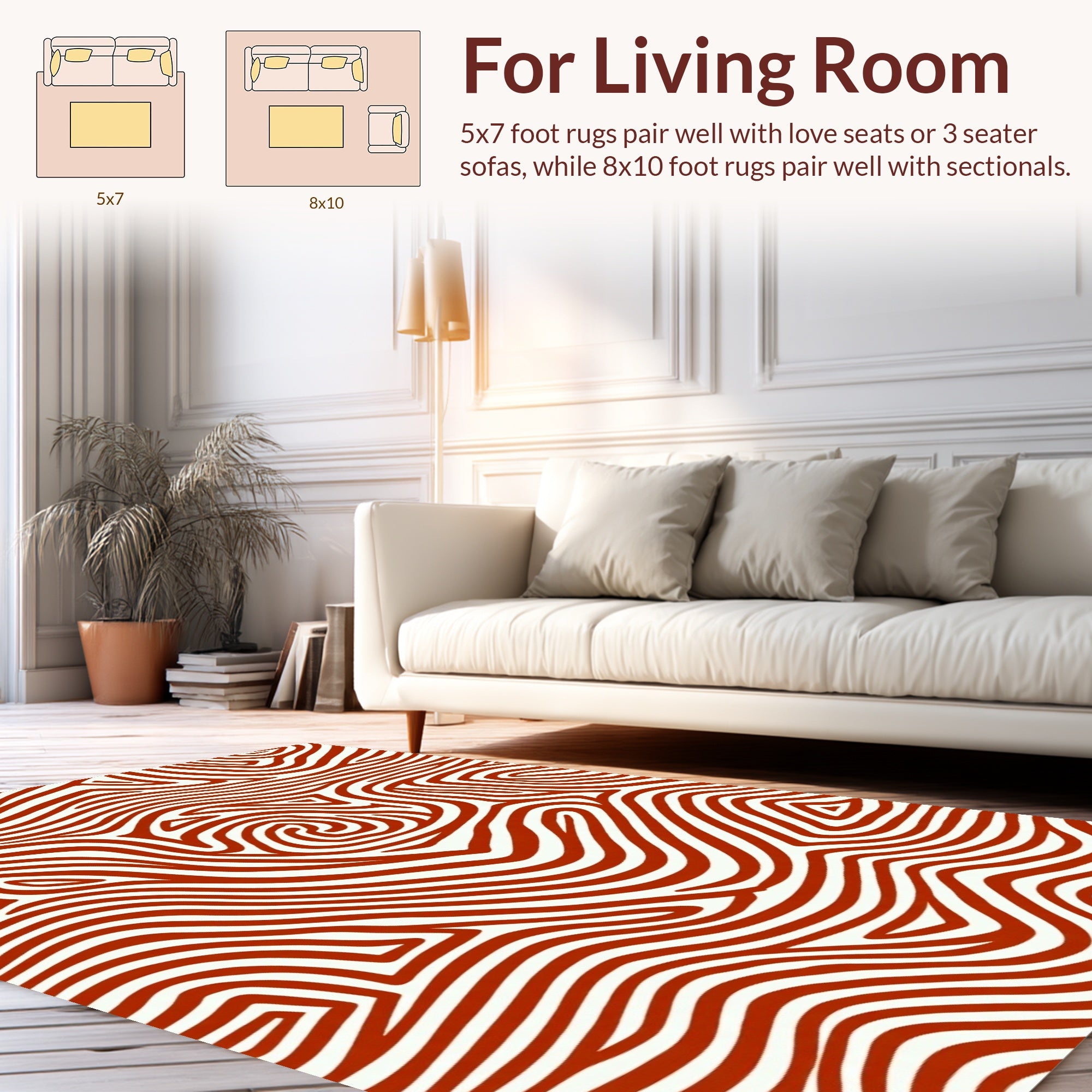 Abstract Swirl Pattern Rug