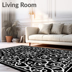 Intricate Floral Symmetry Design Rug