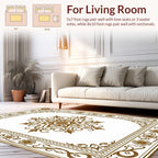 Ornate Floral Medallion Frame Design Rug
