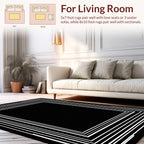 Concentric Geometric Sharp Frame Rug