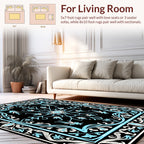 Bold Floral Acanthus Scroll Design Rug