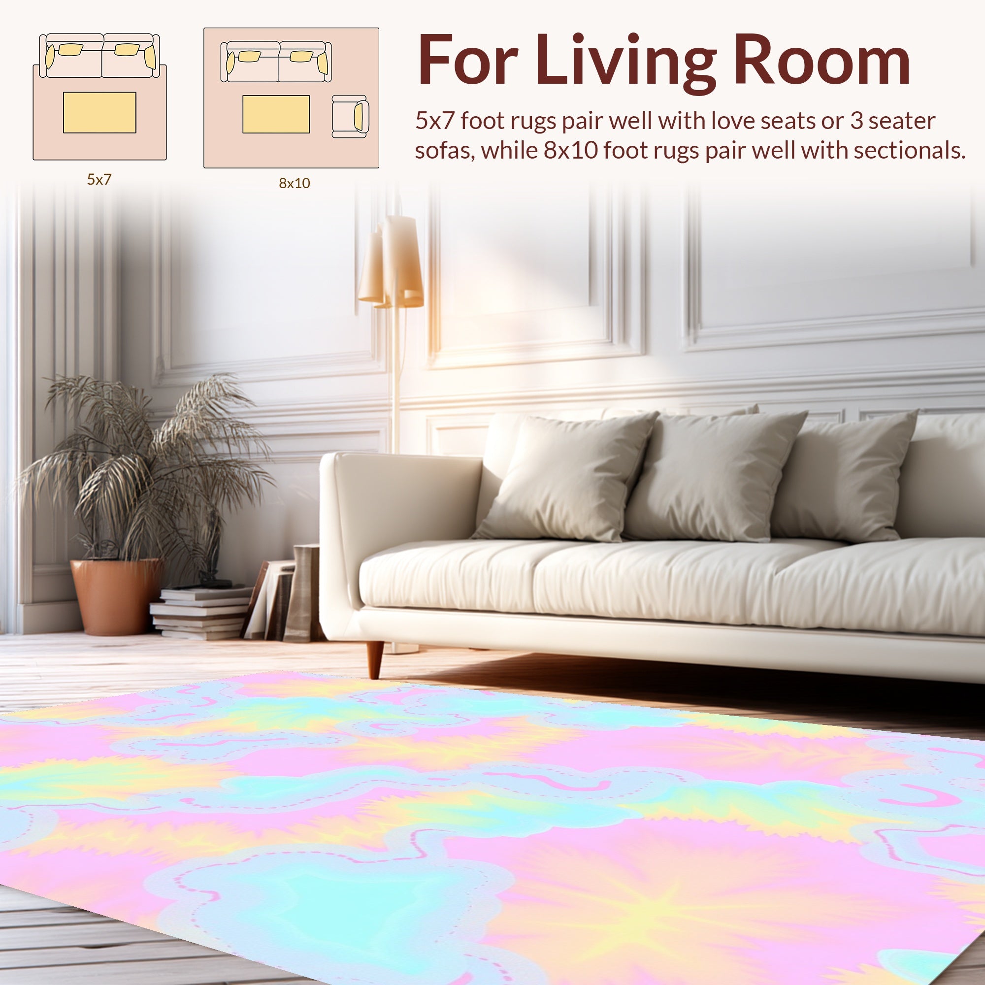 Pastel Cloud Abstract Strokes Rug