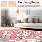 Pink Floral Mandala Pattern Rug