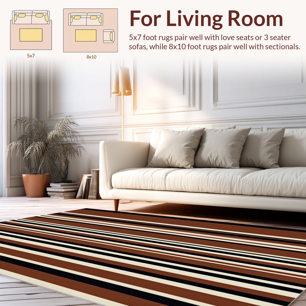 Stark Vertical Stripe Pattern Rug