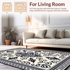 Classic Floral Scrollwork Paisley Pattern Rug