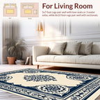 Ornate Floral Medallion Classic Design Rug