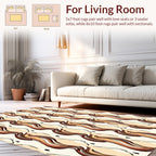 Organic Flowing Stripes Dots Rug