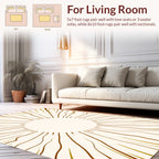 Organic Sunburst Abstract Lines Design Rug