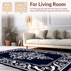 Ornate Scrollwork Border Design Rug