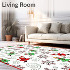 Christmas Elves Snowflakes Swirls Medley Rug