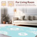 Serene Blue Mandala Pattern Rug