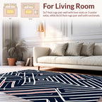 Abstract Geometric Zigzag Design Rug