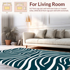 Modern Abstract White Wave Design Rug