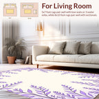Lavender Leafy Vine Pattern Rug