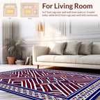 Geometric Stripes Diamond Pattern Rug