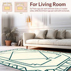 Geometric Deco Style Outline Pattern Rug