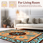 Floral Medallion Accent Rug