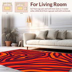 Bold Wavy Tiger Stripe Design Rug
