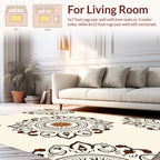 Circular Paisley Motif Pattern Rug