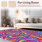 Vibrant Swirls Geometric Pattern Rug