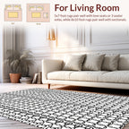Bold Geometric Chain Link Pattern Rug