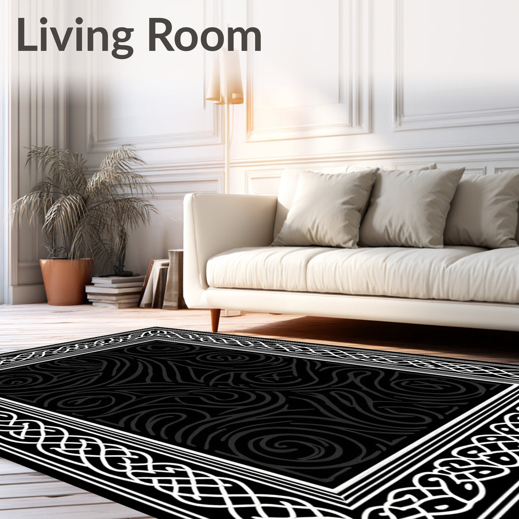 Celtic Knotwork Swirl Pattern Rug