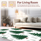 Classic Evergreen Tree Pattern Rug