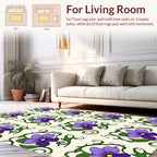 Purple Floral Vine Art Nouveau Rug
