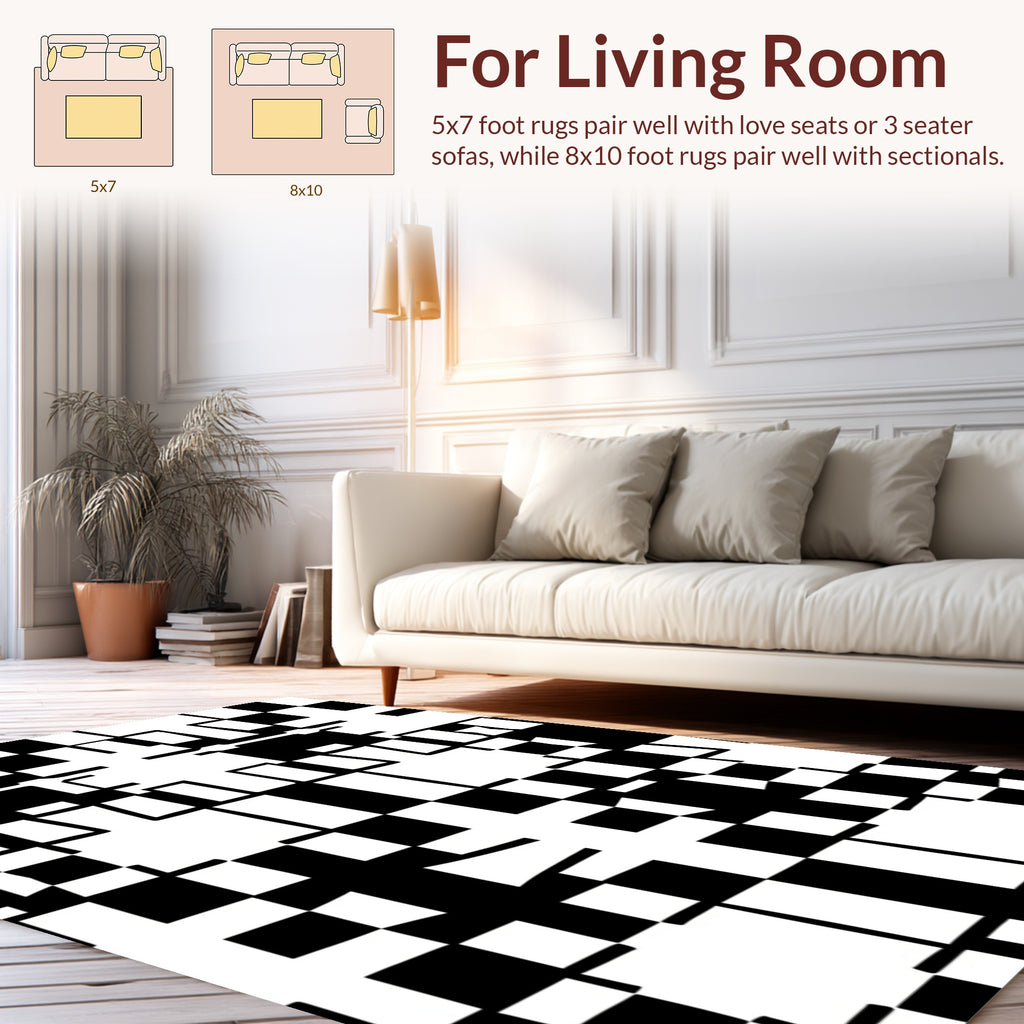 Abstract Geometric Distortion Pattern Rug