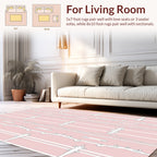 Decorative Pink Striped Classic Pattern Rug