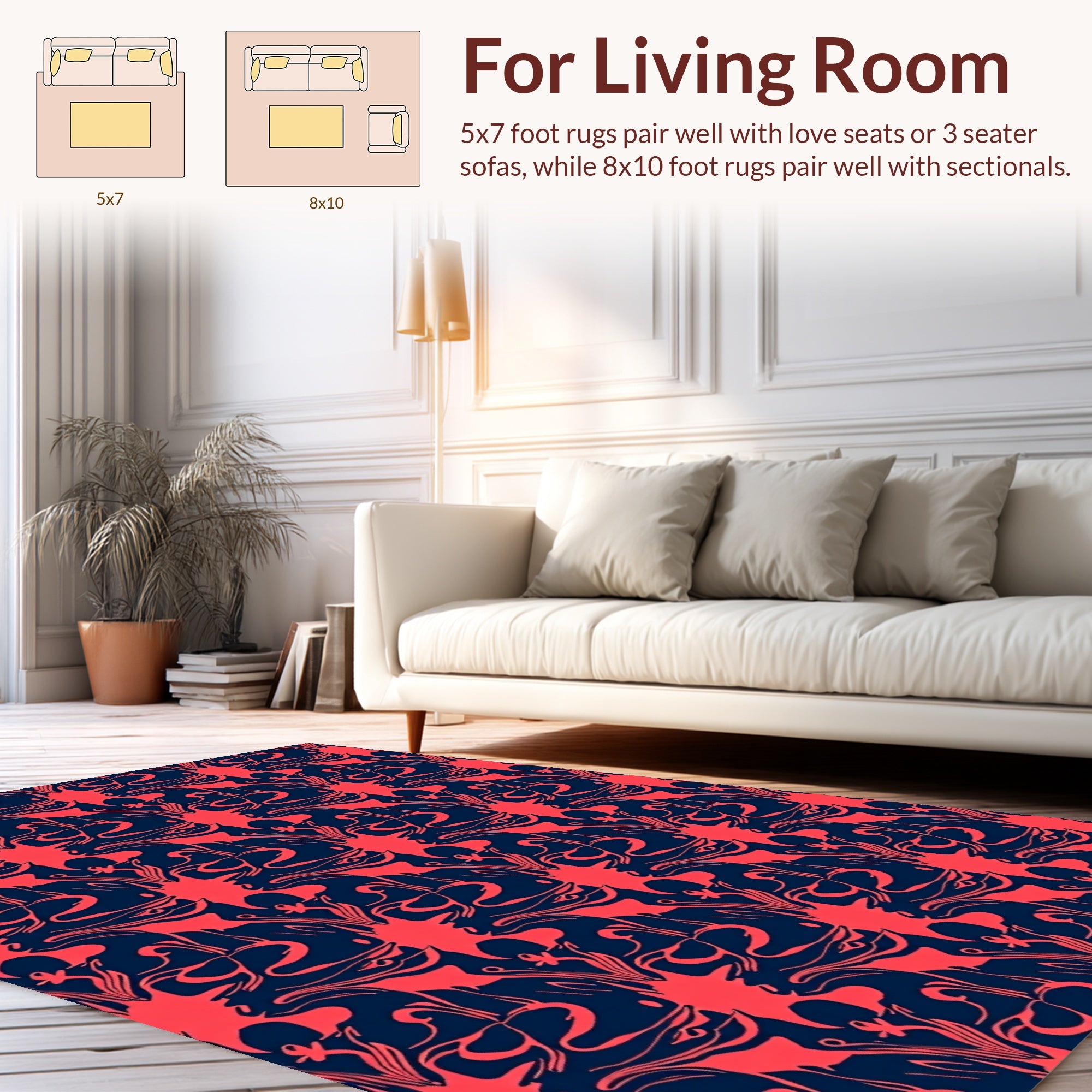 Bold Abstract Form Pattern Rug