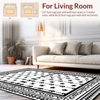 Tribal Tree Star Pattern Runner Rug