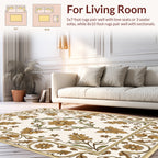 Ornate Floral Leaf Pattern Design Rug