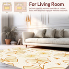 Delicate Butterfly and Flower Pattern Rug