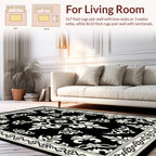Classic Floral Scrollwork Pattern Design Rug